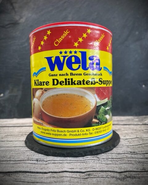 Klare Delikatess-Suppe