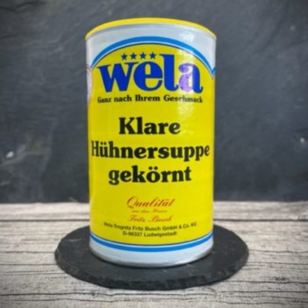 Klare Hühnersuppe,  gekörnt