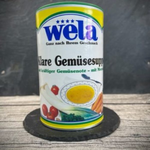 Klare Gemüsesuppe,  gekörnt